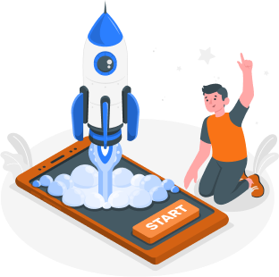 Rocket Launch Illustration